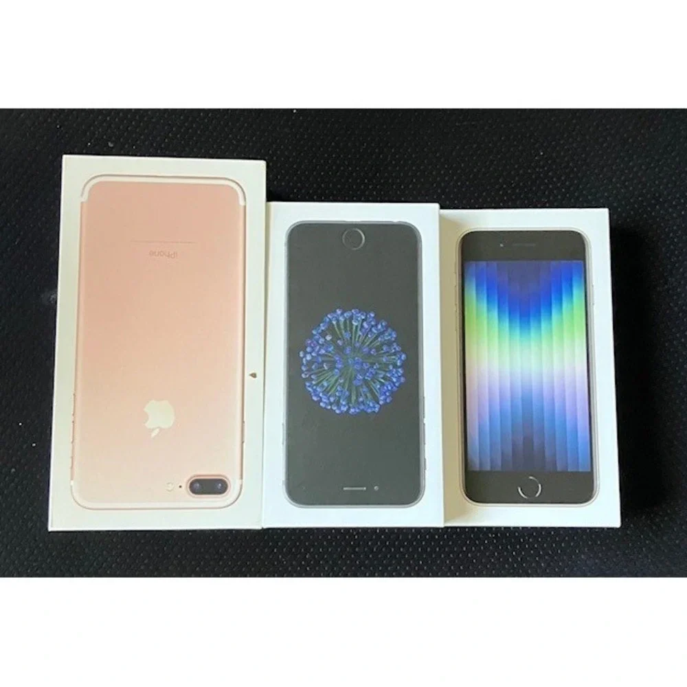 Apple Lot Of Of 3 EMPTY BOXES‎ iPhone 7 Plus, iPhone 6 and iPhone SE and USB